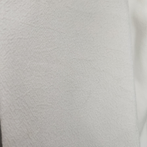 Sophie Rue Crepe Pleat White Straight Wide Leg Trouser Medium - Picture 5 of 7